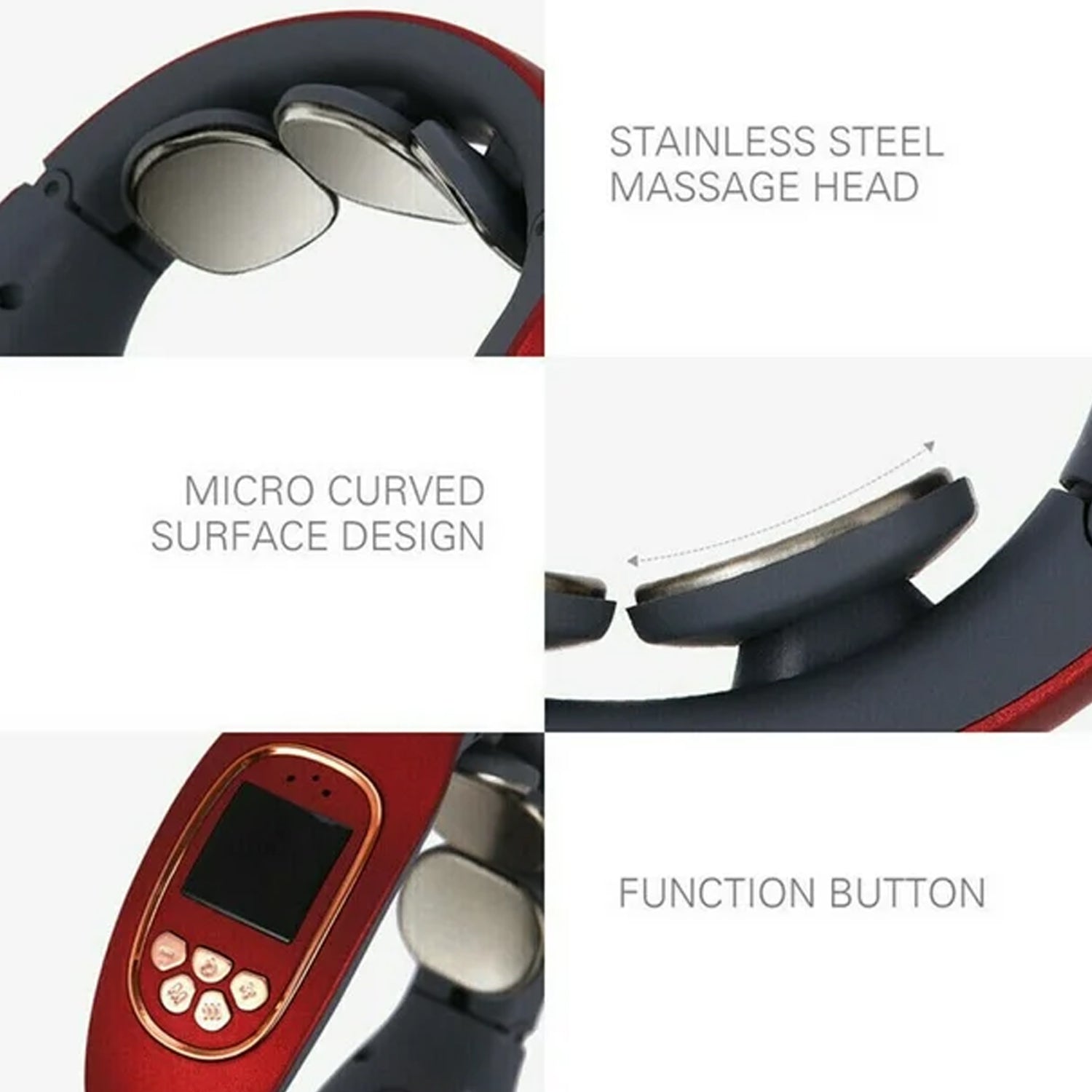 3 Heads Smart Electric Neck And Back Pulse Massager (1 Pc) 3 Heads Smart Electric Neck And Back Pulse Massager (1 Pc)